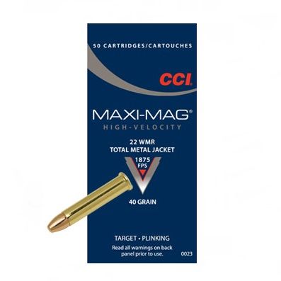 CCI Maxi Mag TMJ, .22 WMR - 40 GR