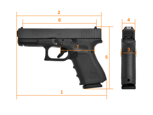 Glock19 9x19 Gen4 NS steel