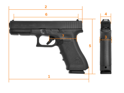 GLOCK G17, set Gen.4,  NS green,Standard, кал.  9 mm Luger