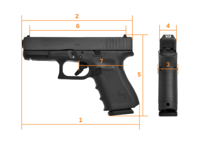 GLOCK G19 Gen.4 / Thr M13,5x1L, Compact, кал. 9 mm Luger