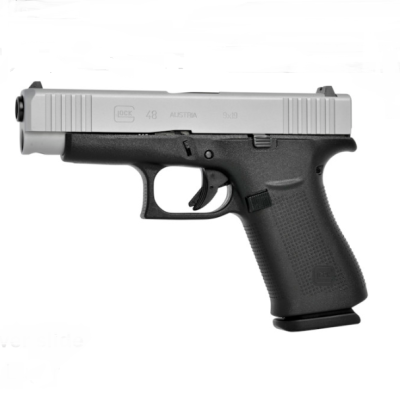 GLOCK G48 Silver slide, NS Steel, Compact - 9 mm Luger