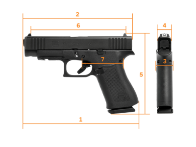 GLOCK G48 PR/FS NS steel , 9 mm Luger