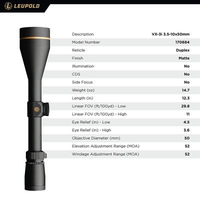 Leupold VX-3i 3.5-10x50 Duplex | 170684