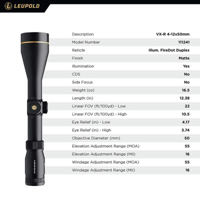 Leupold VX-R 4-12x50 FireDot Duplex Illuminated | 111241