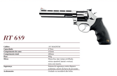 Taurus Револвер 689,Black, кал. 357Mag., 4" | 10012641