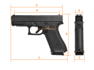 GLOCK G45 PR//FS  NS steel cal.9x19