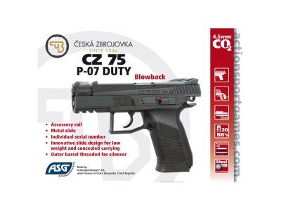 CZ 75 P-07 Duty 4.5mm Black Blowback